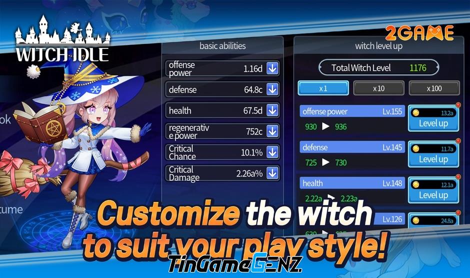 Witch Idle: Thế giới phép thuật rực rỡ