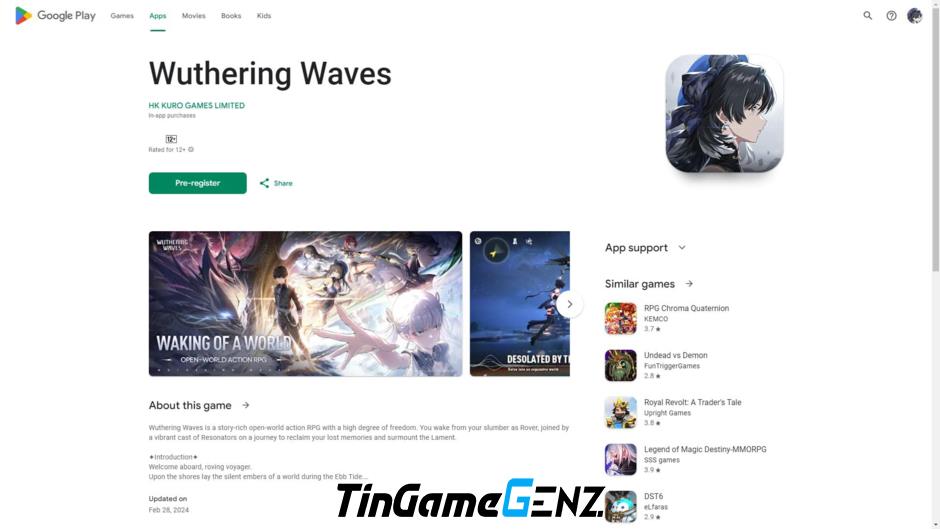 Wuthering Waves phủ đầu miHoYo, tiềm năng vượt lên trong cuộc đua ra mắt