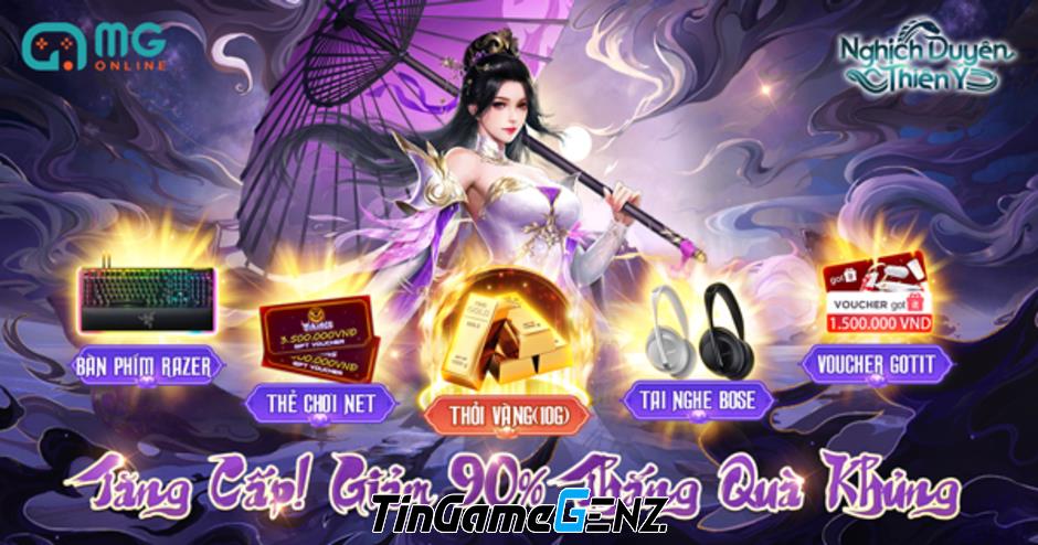 X10 Phúc Lợi Ưu Đãi Nghịch Duyên Thiên Ý trong Game mới