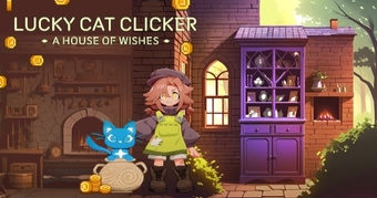 Xây dựng ngôi nhà đẹp cùng chú mèo ma thuật trong Lucky Cat Clicker