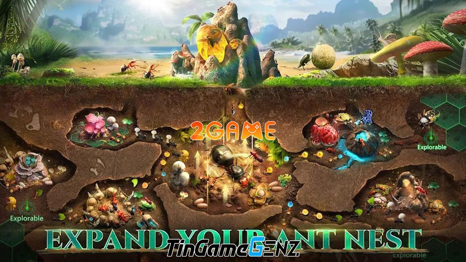 Xây dựng vương quốc kiến trong game chiến thuật The Ants: Odd Allies