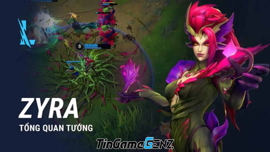 Zyra ở Tốc Chiến mới ra mắt, có thể solo Baron không bị tốn máu