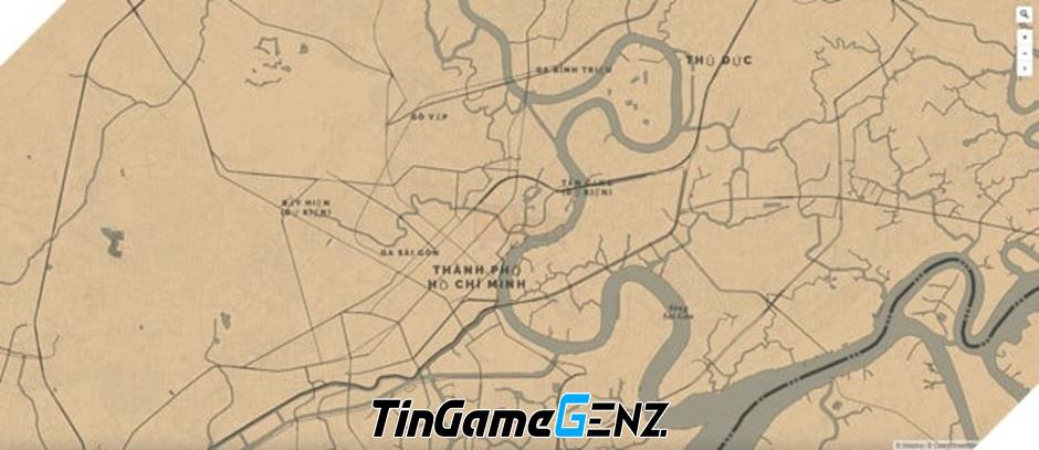 Bản Đồ Thế Giới Thiết Kế Theo Phong Cách Red Dead Redemption 2