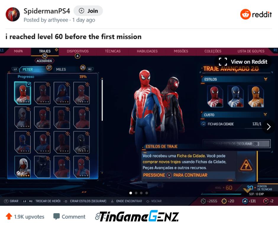 Cách đạt cấp độ tối đa trước nhiệm vụ đầu tiên trong Marvel’s Spider-Man 2