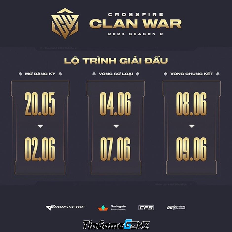 Đăng ký Clan War 2024 Mùa 2 - Mùa tranh đấu mới cho ước mơ chuyên nghiệp