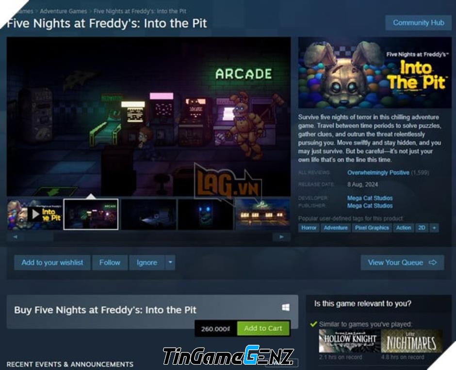 Game Five Nights at Freddy's Mới Ra Mắt Early Access Trên Steam