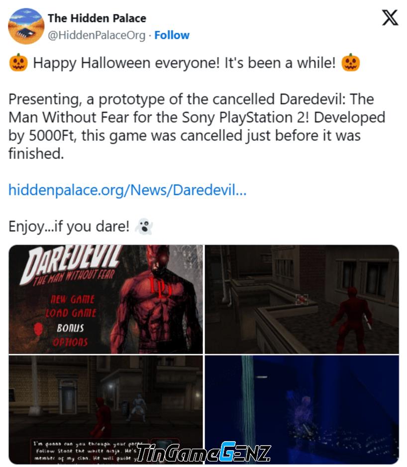 Hủy dự án Daredevil: Rò rỉ bản game chơi được.