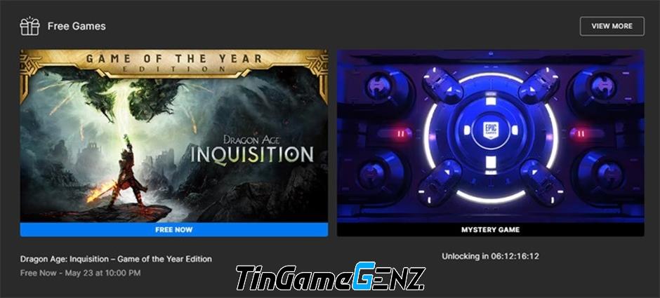 Miễn phí 4 game Epic, Dragon Age Inquisition GOTY đầu tiên