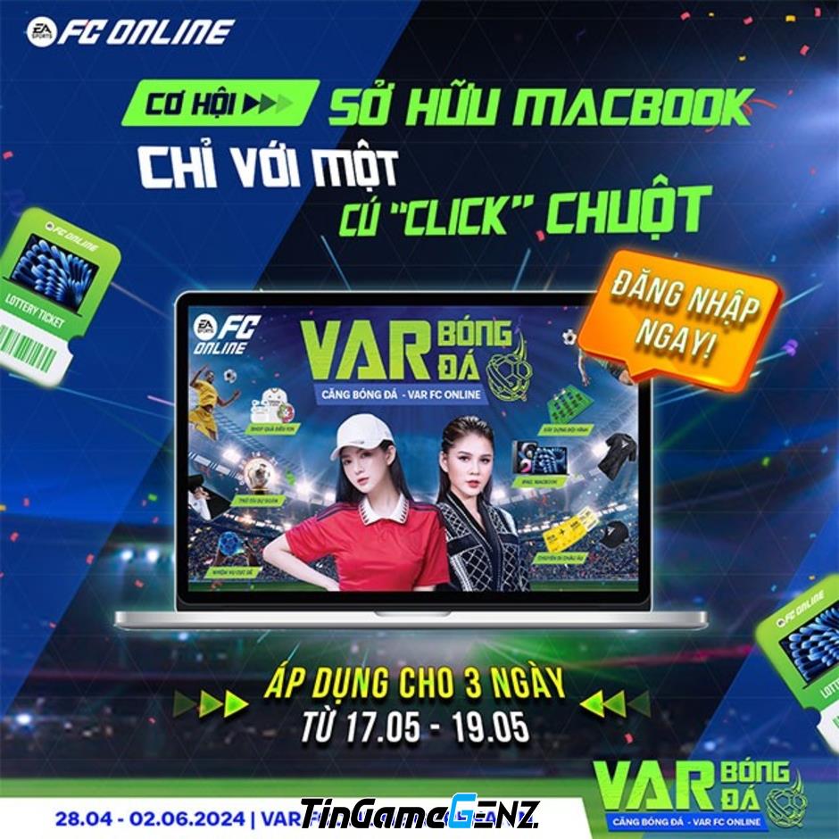 Nhận vé quay miễn phí sự kiện VAR BÓNG ĐÁ tại FC Online