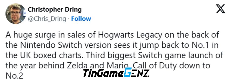 Nintendo Switch phiên bản Hogwarts Legacy vẫn bán chạy dù nhận nhiều chỉ trích.