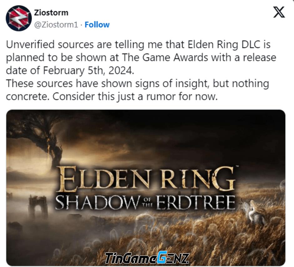 Rò rỉ ngày phát hành DLC Shadow of Erdtree của Elden Ring