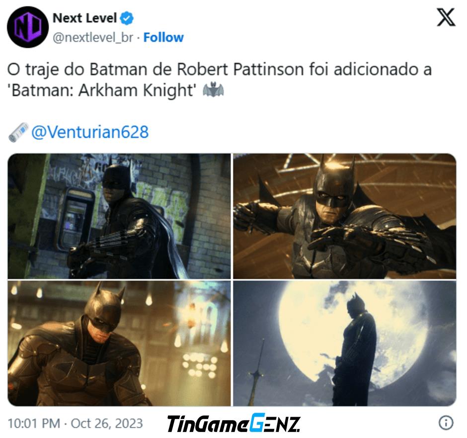 Robert Pattinson thêm trang phục mới trong Batman: Arkham Knight sau 8 năm