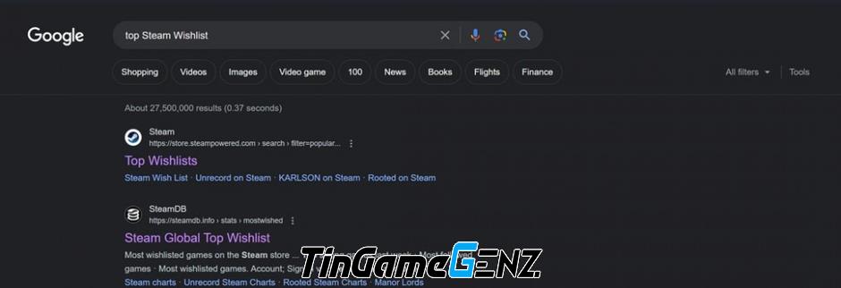 Steam Wishlist và cách xem top Steam Wishlist
