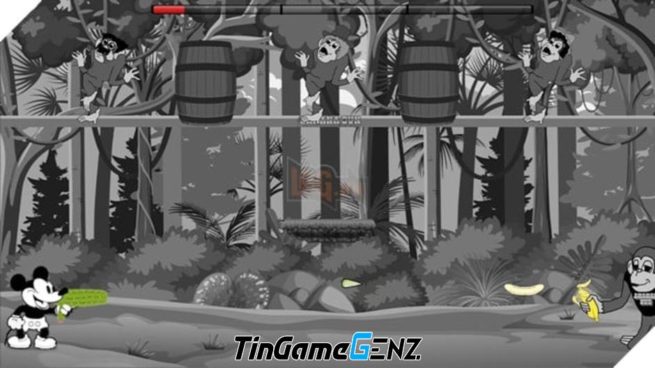 Steambot Willie gặp Cuphead trong trò chơi Rubber Hose Rampage