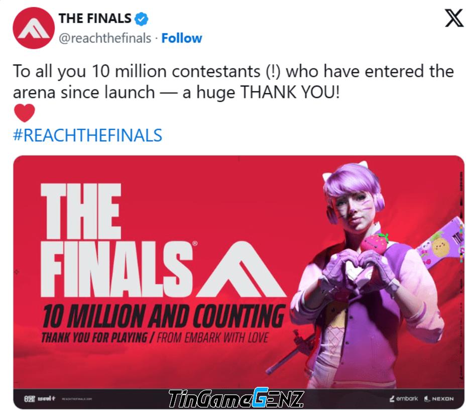 The Finals: 10 triệu người chơi trong 0.5 tháng từ khi ra mắt.