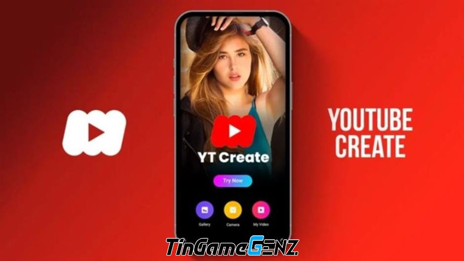 Ứng dụng chỉnh sửa video mới của YouTube trên điện thoại.